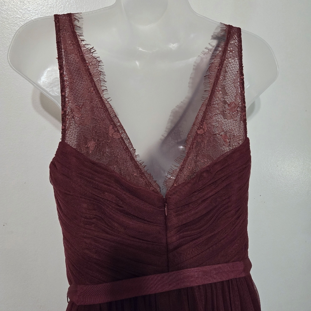 BHLDN Hitherto Fleur Dress In Black Cherry, Size 8 - Picture 6 of 10